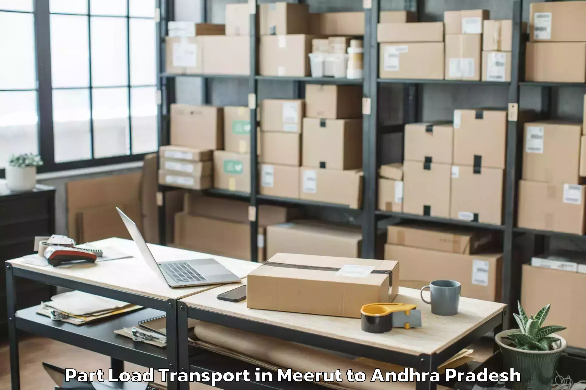 Book Meerut to Rajavommangi Part Load Transport Online